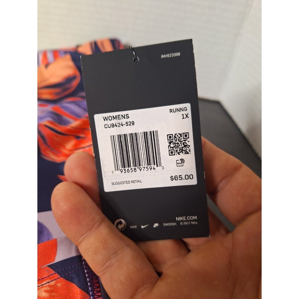 Nike Running Tight Fit Womens 1X 33X22 Dri Fit Fast Run High Rise CU8424-529 - Picture 4 of 10